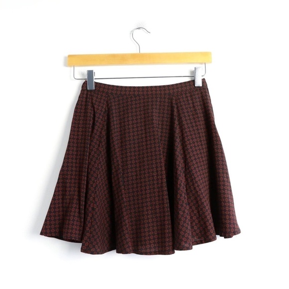 Urban Outfitters mini skirt frill abstract geometric print lined cottagecore XS - Picture 6 of 8
